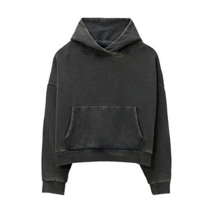 Wholesale Cropped High Quality Cotton <b>Fleece</b> Boxy Fit <b>Hoodies</b> For <b>Men</b> Customised Sizes Heavyweight <b>Hoodies</b> - Product Image 5