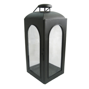 Moderno Metal y vidrio colgante vela linterna Color negro PC hecho a mano colgante vela linterna - Product Image 3