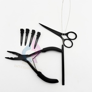 Microlinks Kit d'extensions de cheveux durables avec pinces de sectionnement ciseaux tirant boucle plus proche outils d'extension de cheveux - Product Image 5