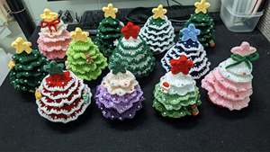 พวงกุญแจคริสมาสต์ถักไหมพรมน่ารักทำมือเครื่องประดับของขวัญคริสต์มาสทำมือจากเวียดนาม - Product Image 3