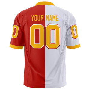 Maillot de football américain personnalisé pour homme, manches courtes, grande taille, tissu respirant en polyester, séchage rapide, logo personnalisé - Product Image 3