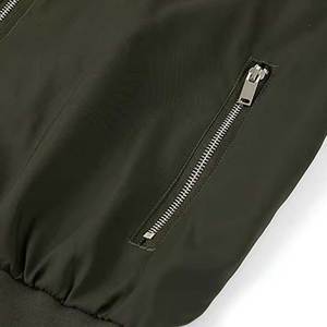Casual High Street Embroidered Logo Patches Bomber <b>Jacket</b> Men Casual Ribbed Collar <b>Light</b> Windproof Bomber <b>Jacket</b> - Product Image 4