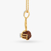 Trpund Rudraksha ciondolo con diamanti ciondoli di alta gioielleria e ciondoli in argento 925 gioielli spirituali indù con Design religioso