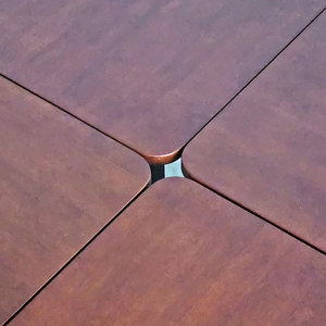 Set of 4 <b>Nesting</b> Triangular <b>Tables</b> 70x70cm Modern Design with Iron Legs Made of Rubber Wood HBLG034 - Product Image 5
