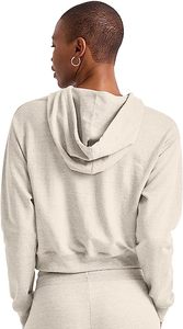 Wholesale Custom Woman Zipper Hoodies 2025 Oversize Fleece <b>Crop</b> <b>Top</b> Women Polyester Hoodie - Product Image 3