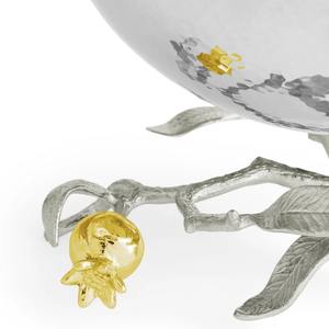 Bol en métal moderne fait à la main centre de table décoratif pour table à manger salon décor à la maison finition or argent - Product Image 5