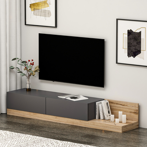 New Elegance High Quality MAJOR Anthracite Natural Oak TV <b>Stand</b> Wholesale Living Room Home Furniture New Design Wooden TV Unit - Product Image 2