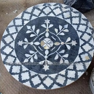 Design unique, dernière création, sous-plat en nacre incrusté, fabriqué à la main en Inde par des artisans indiens pour des tables élégantes - Product Image 1