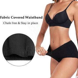 กางเกงชั้นในผู้หญิงชุดชั้นในผ้าคอตตอนเนื้อนุ่มถักสีล้วนระบายอากาศได้ดีชุดชั้นในสำหรับใส่ในชีวิตประจำวัน - Product Image 2