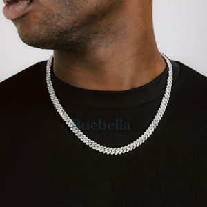 Venta al por mayor 8MM Moissanite Collar de cadena de eslabones cubanos Hombres Hip Hop Iced Out Vvs Diamante 925 Plata Cubano sin cuello - Product Image 2