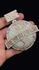 Colgantes y Dijes de Diamantes de Imitación de Cristal Cultivado, Personalizados con Logotipo y Nombre Estilo Hip Hop Iced Out, Regalos para Hombres, Estilo Letra VVS - Product Image 2