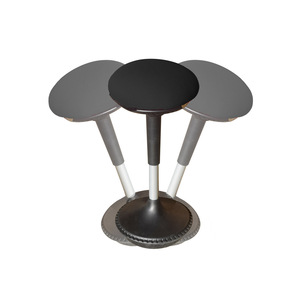Elegante Silla de Plástico Moderna con Asiento Acolchado en Negro - Product Image 2