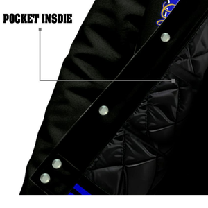 Sigma Gamma Rho 1922 Caniche Inspirado Letterman Chaqueta Royal Blue SGRho Greek Varsity Heritage Apparel - Product Image 6
