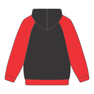 Sweat à capuche noir KAP Année de fondation, manches raglan rouges, mélange de coton, vêtements de fraternité grecque Divine Nine HBCU Greek - Product Image 3