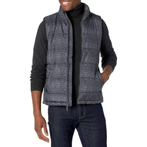 Gilet matelassé sans manches personnalisé avec fermeture éclair pour homme, isolant, respirant, tendance, avec poches latérales, style décontracté - Product Image 1