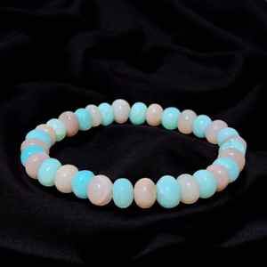 2025 estilo bohemio de moda rosa azul hecho a mano con cuentas para pulsera para mujer caramelo ópalo piedra preciosa estiramiento aniversario regalo de moda - Product Image 5