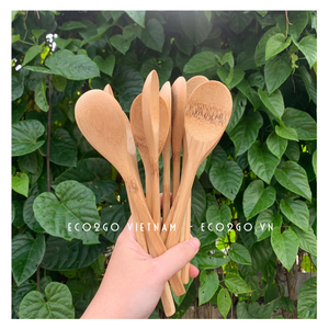 Juego de cubiertos de bambú reutilizables, conjunto de cubertería de fibra de bambú con logotipo de diseño personalizado y tamaño hecho en Vietnam - Product Image 2