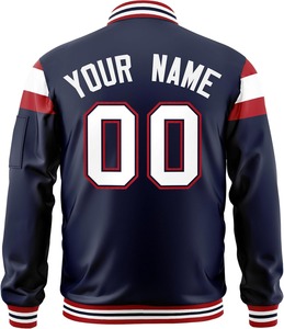 Fashion Streetwear <b>Varsity</b> <b>Bomber</b> <b>Jacket</b> Satin Zip Up Closure Oversized Hip Hop Unisex Embroidery OEM ODM <b>Jacket</b> for <b>Men</b> - Product Image 5