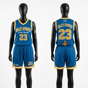 Women Basketball Jersey Short <b>Set</b> 180 GSM Breathable Polyester <b>Mesh</b> Navy Orange Rib Panel Custom Tackle Twill Women's <b>Sets</b> - Product Image 2