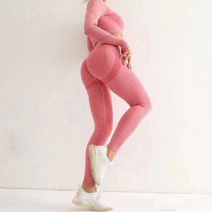 Women's High Waist Elastic Fitness Yoga Pant Peach Hip Seamless Quick Dry Gym Sport <b>Legging</b> 1pcs Hip Lifting Sweatpants - Product Image 4