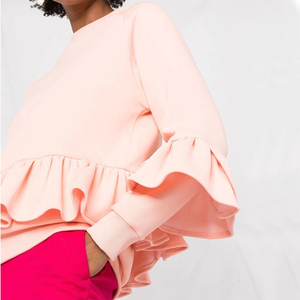 Alta calidad de gran tamaño de encargo del dolor de las señoras de algodón de manga larga Zip-up Mujeres casual impreso de Pakistán - Product Image 5