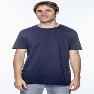Camisetas de entrenamiento de gimnasio de alta calidad para hombres, ropa deportiva atlética seca, ajustada, de punto ligero de secado rápido, 100% algodón de Bambú - Product Image 1
