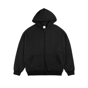 Wholesale Heavy Weight <b>Full</b> <b>Zip</b> <b>up</b> <b>Hoodies</b> for Custom logo <b>Hoodies</b> With Zipper <b>Zip</b> <b>up</b> Raglan Sleeves <b>Hoodies</b> for Unisex - Product Image 2