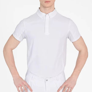 Chemise d'équitation pour homme à manches courtes, tissu léger et rafraîchissant, respirant, couche de base pour l'entraînement en écurie, personnalisable - Product Image 1