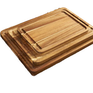 Tabla de Cortar de Madera Gruesa de Alta Calidad, Tabla de Cortar de Madera de Teca con Ranura para Jugos, Tablas de Servir de Madera con Logotipo Personalizado - Product Image 5