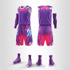 Uniforme de equipo de baloncesto personalizado, uniforme de diseño personalizado, venta al por mayor, buena calidad, secado rápido, 100% poliéster, conjuntos de uniformes de baloncesto - Product Image 3