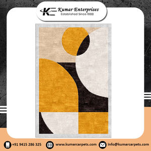 Alfombra grande y moderna de lana Kilim de lujo, respetuosa con el medio ambiente, de alta calidad, hecha a mano, bordada, con bucle, resistente a las manchas, antideslizante - Product Image 2