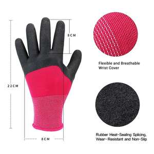 Gants de jardinage de la flore antidérapants durables respirants Protection complète des mains pour la plantation de mauvaises herbes Gants pour dame - Product Image 5