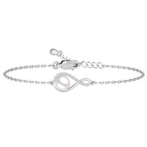NOVAMART Fine 925 Pure Silver Real Pearl Hand <b>Bracelet</b>- <b>Bracelets</b> & Bangles Wholesale Export - Product Image 1