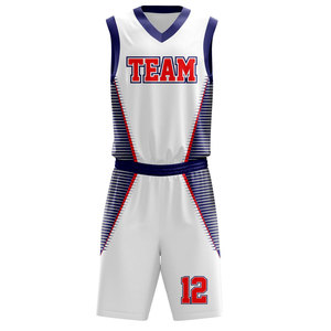Vêtements de sport de haute qualité, uniforme de basket-ball imprimé par sublimation pour adultes/uniforme de basket-ball confortable au design personnalisé - Product Image 1
