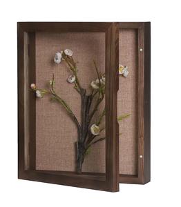 Marco de caja de sombra profunda 11x14, caja de sombra con bisagras con puerta, cajas de sombra de Apertura frontal vitrinas para flores coleccionables - Product Image 1