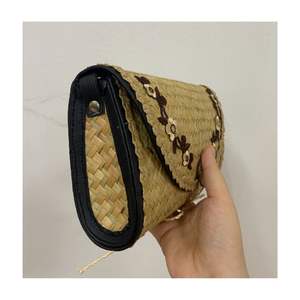 Monedero de hierba de mar con forma de sobre cruzado, monedero de mano hecho a mano para mujer, estilo Vintage, precio de fábrica al por mayor para damas de moda - Product Image 2