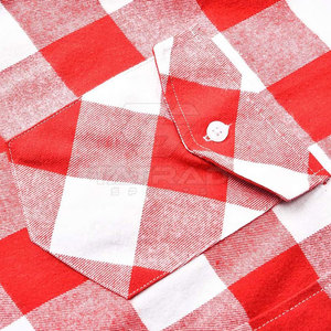 Chemises en flanelle personnalisées pour hommes, manches longues, 100% coton, écologiques, respirantes, 300g, automne-hiver, col rabattu - Product Image 4