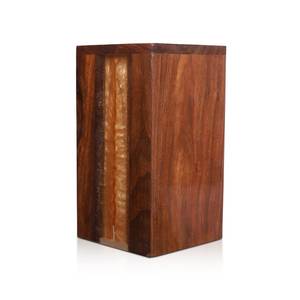 Caja de urna para cenizas para adultos hecha a mano, mezcla de epoxi amarillo y palisandro, urnas decorativas masculinas y femeninas para funerales, ataúdes personalizados para mascotas - Product Image 1