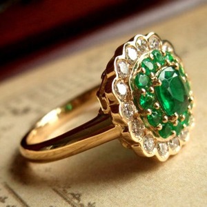 Handmade 925 Sterling Silver Fine Jewelry Vintage Green Emerald Engagement <b>Ring</b> for Women <b>Indian</b> Weddings Wholesale Lot Jaipur - Product Image 4