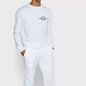 Survêtement personnalisé en coton pour homme, pantalon de jogging et Jersey, tenue décontractée, col rond - Product Image 2