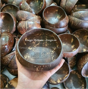 Vente en gros de bols de noix de coco et bol de coquille de noix de coco avec cuillère peut logo laser gravé, emballage personnalisé de Eco2go Vietnam - Product Image 3