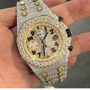 Montre présidentielle Iced Out Moissanite | Design squelette VVS antique d'affaires de luxe | Montre glacée approuvée en gros - Product Image 1