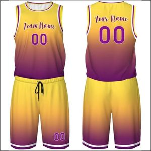 Vêtements d'entraînement légers sans manches à séchage rapide personnalisés en usine ensembles de vêtements de basket-ball d'été respirants imprimés de grande taille - Product Image 1