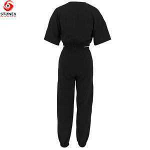 Ensemble de survêtement décontracté d'hiver pour femmes à capuche respirant et confortable de haute qualité à manches longues léger 100% coton - Product Image 3