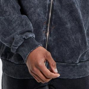 Ventes en gros 2025, sweats à capuche unisexes surdimensionnés vintage délavés à l'acide, entièrement personnalisés, 100% coton, hiver - Product Image 4