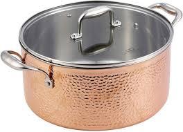 Casserole décorative en or martelé moderne Aura avec couvercle pour présentation de service et de repas de mariage - Product Image 2