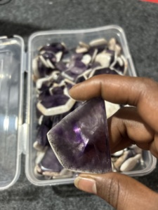 100% Natural Amethyst Slice Cabochon Custom Size <b>Healing</b> <b>Crystal</b> Quartz Loose Gemstone Wholesale Gemstone Cabs - Product Image 5
