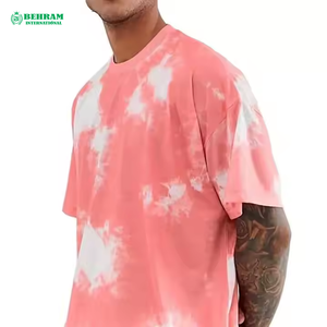 Nouvel Arrivage T-shirt Homme Uni Écologique 100% Coton Col Rond Coupe Ample Épaules Tombantes Décontracté - Product Image 3