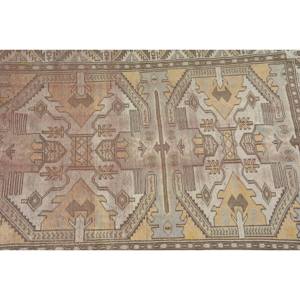 <b>Vintage</b> Turkish <b>Rug</b> Large 3.1 X 6.5ft Rectangle Abstract Wool Latex for Hallway Room Decor Brown Beige Patchwork Area <b>Rug</b> - Product Image 5