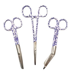 Ensemble de ciseaux d'allaitement 3 pièces avec pince hémostatique, ensemble de ciseaux d'allaitement et de pinces de qualité supérieure Motif élégant sur la poignée par Vaslcare - Product Image 1